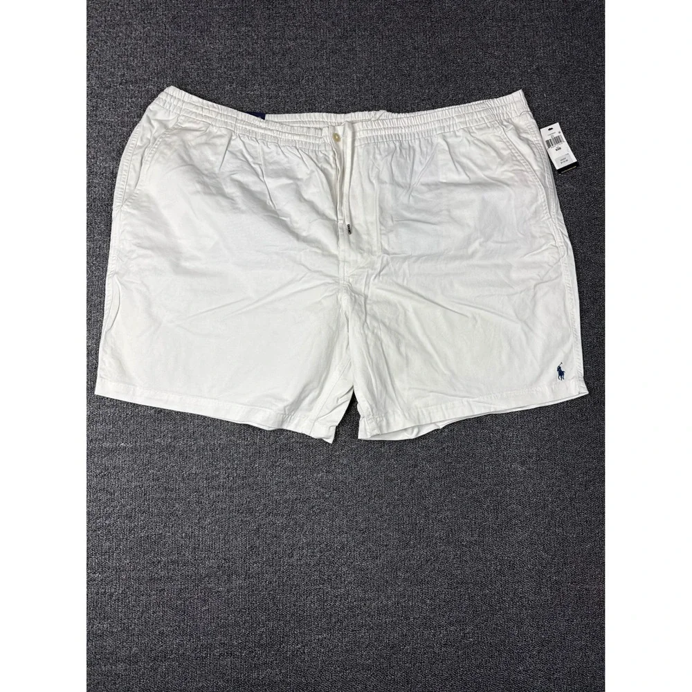 Polo Ralph Lauren Mens White Stretch Classic Fit Shorts Size 6XB Big & Tall NWT‎